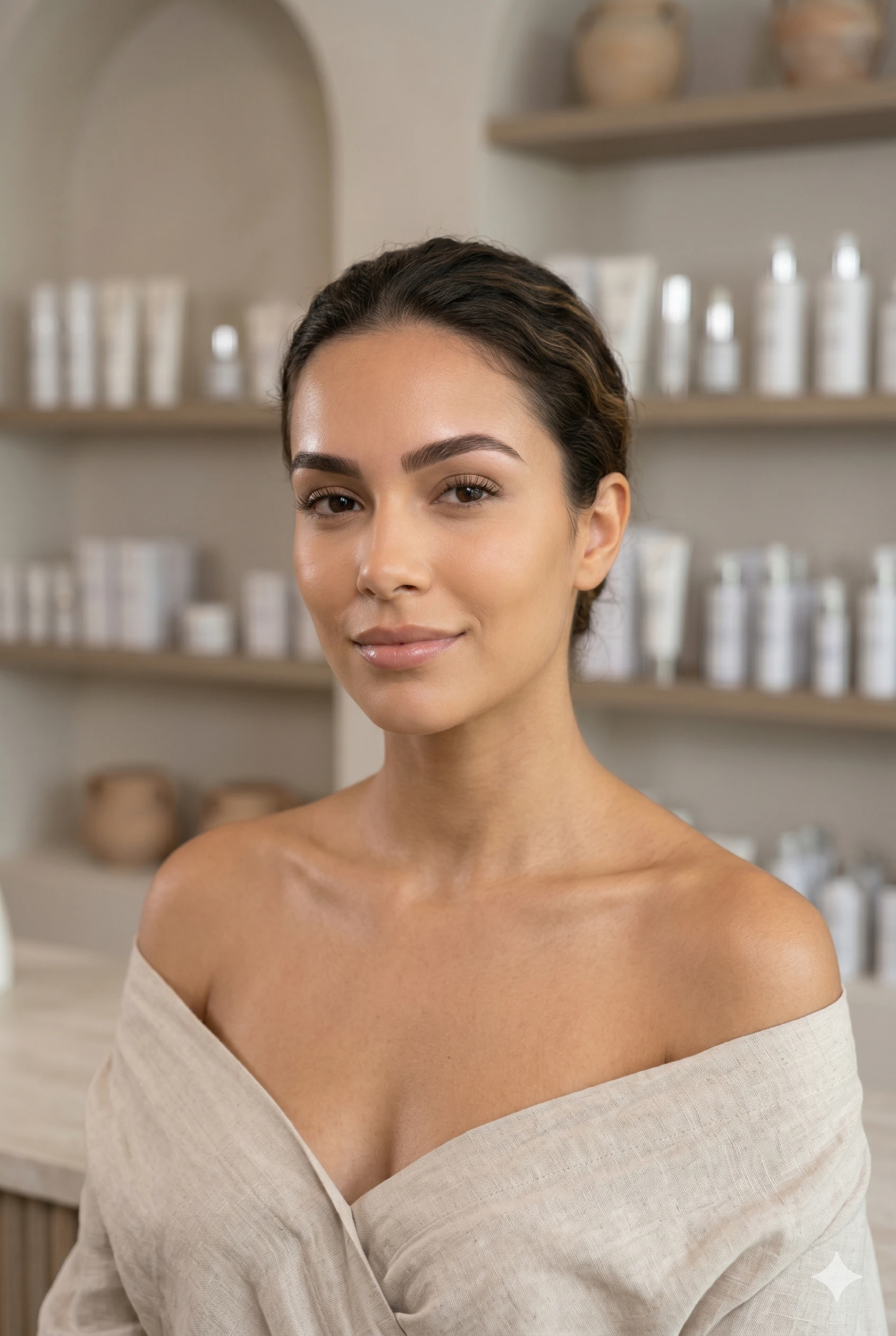 Defined brows after waxing service