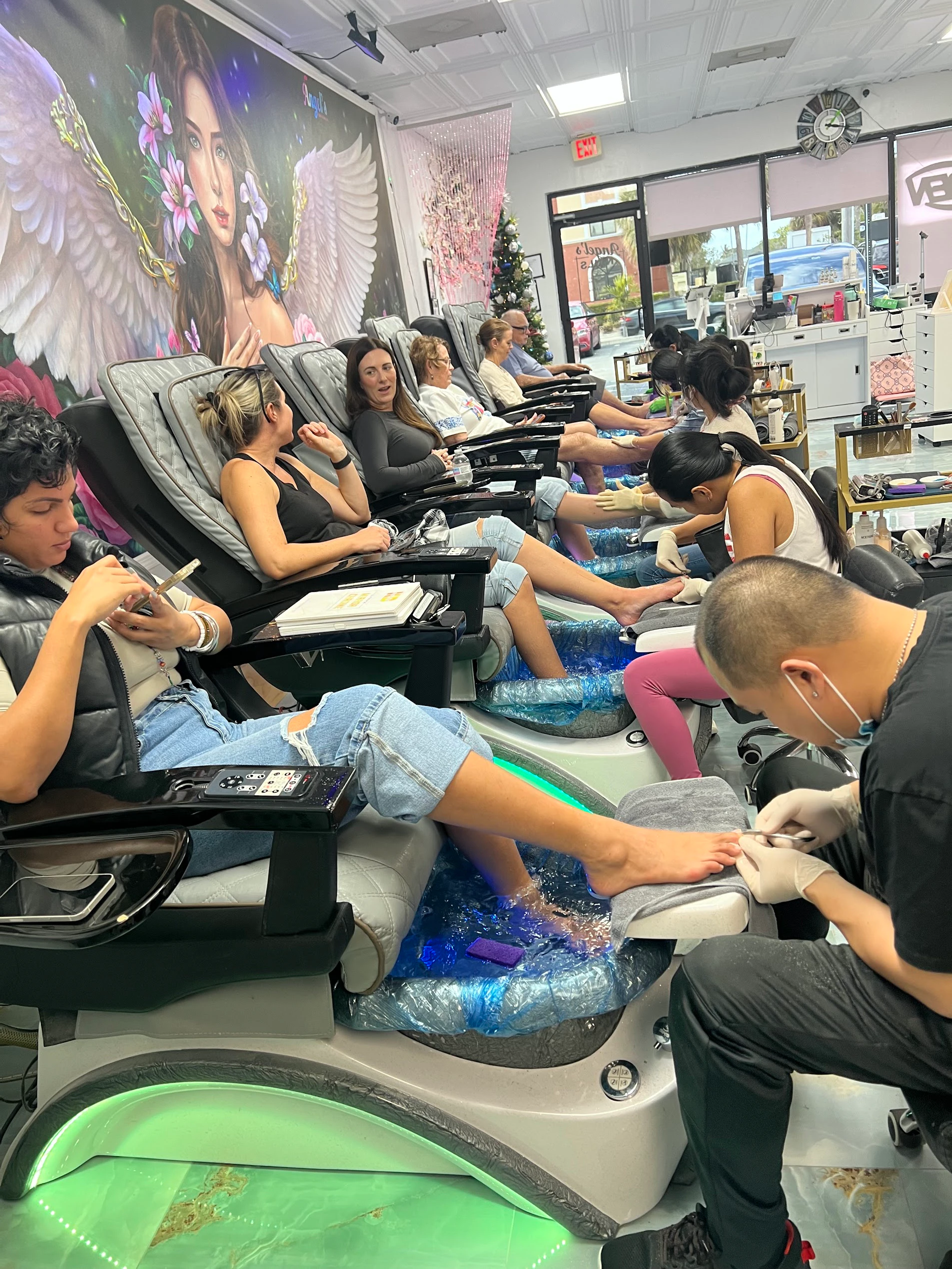 Angel's Nails salon interior Cape Coral FL