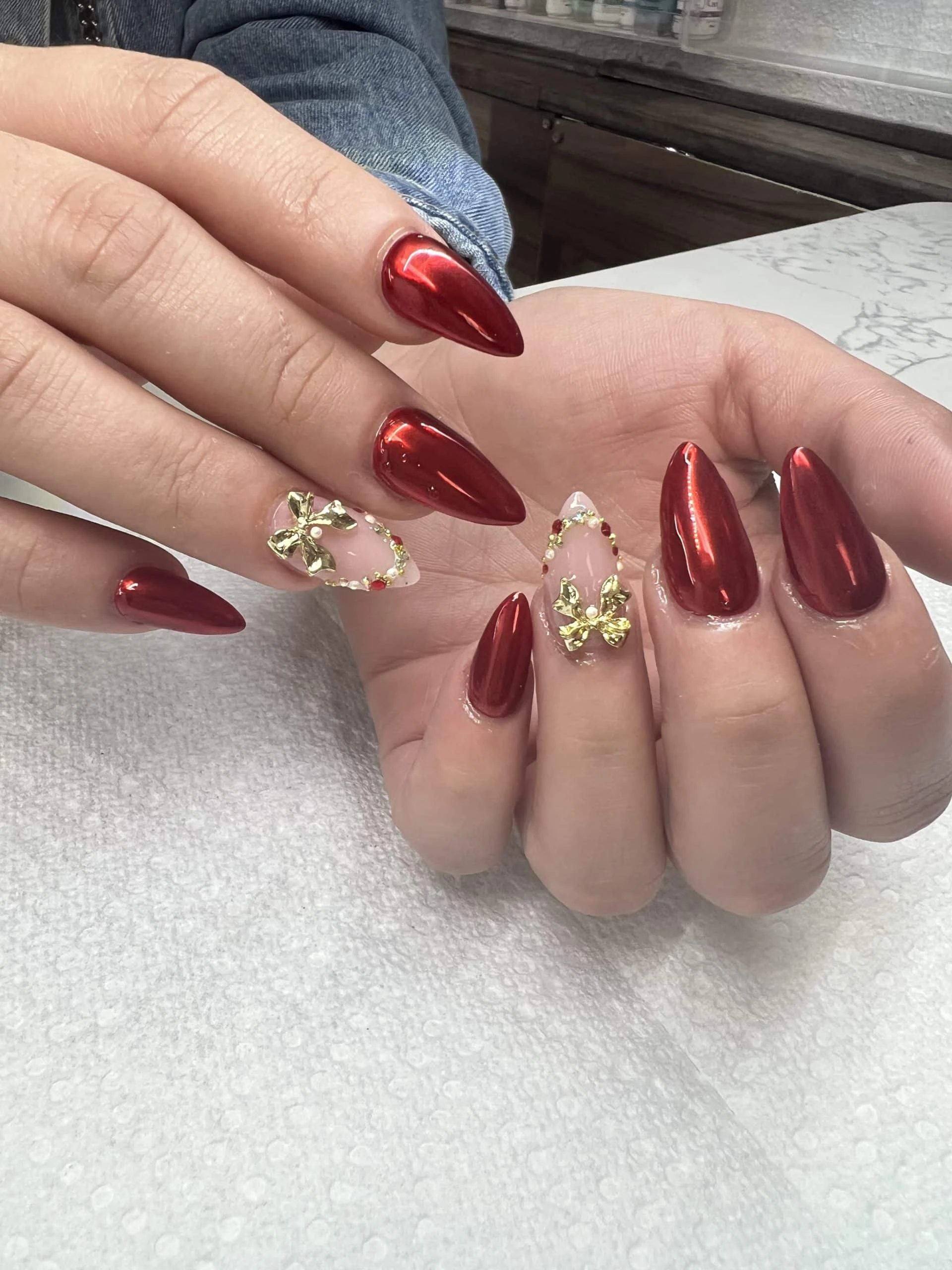 Full acrylic nail set at Angel's Nails Cape Coral